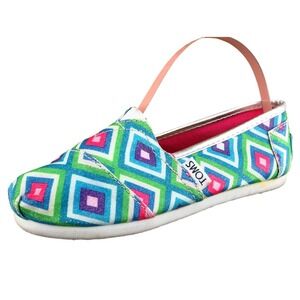 Toms Toddler Girls 12.5 Medium Multicolor Flat Fabric
